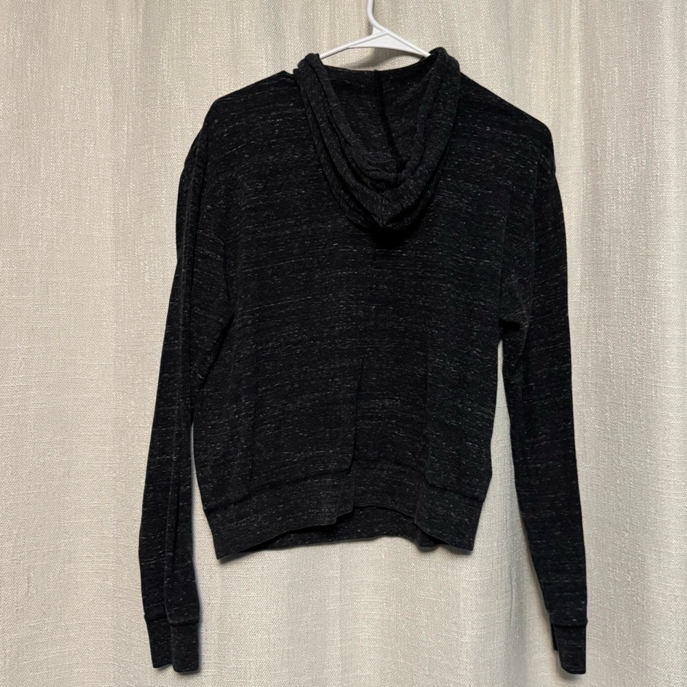 Nike Women's Charcoal Hoodie with White Logo - Picture 3 of 3